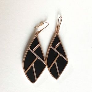 COPY - BLACK AND ROSE GOLD EARRINGS